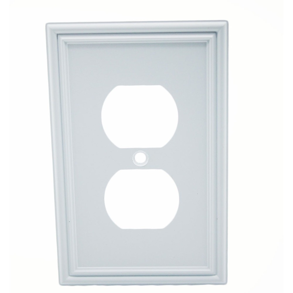 4 Pcs Treewell White Decorative Duplex Zinc Alloy Outlet Cover TTDP14E